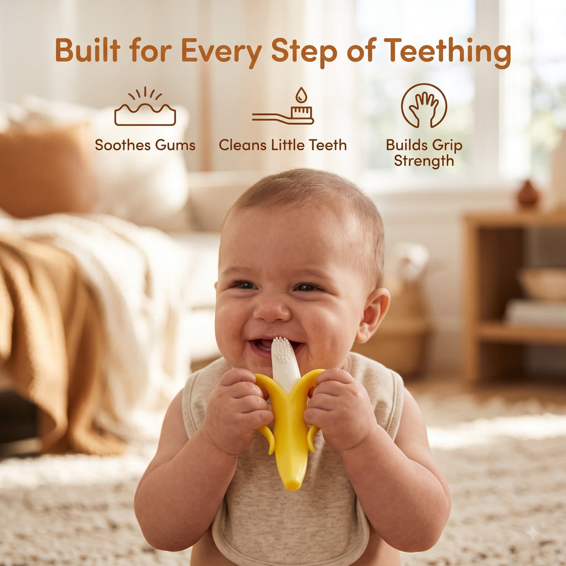 Baby Banana Teether - Soft teether toy