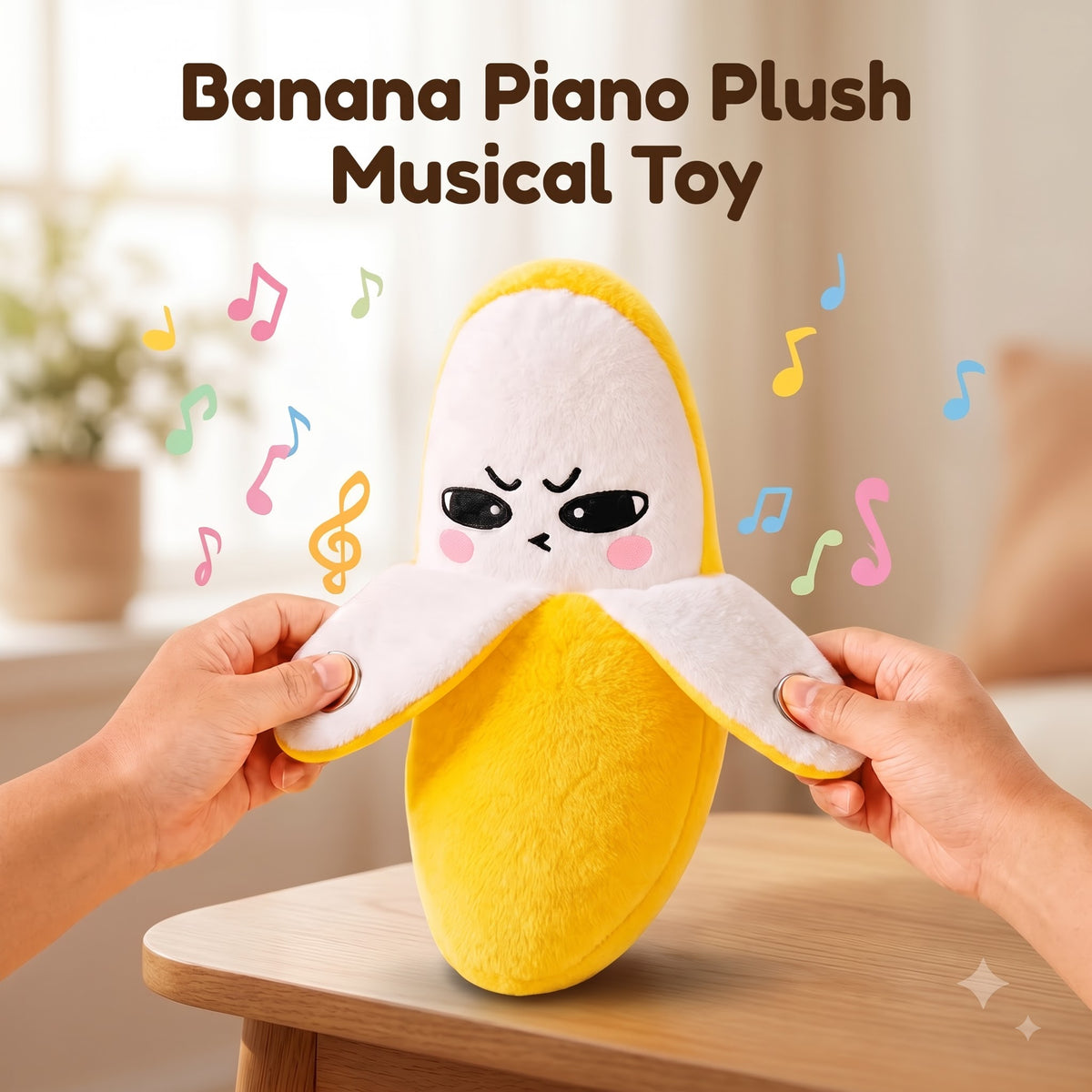 Banana Piano Plush Musical Toy - Interactive Sensory Toy for Kids
