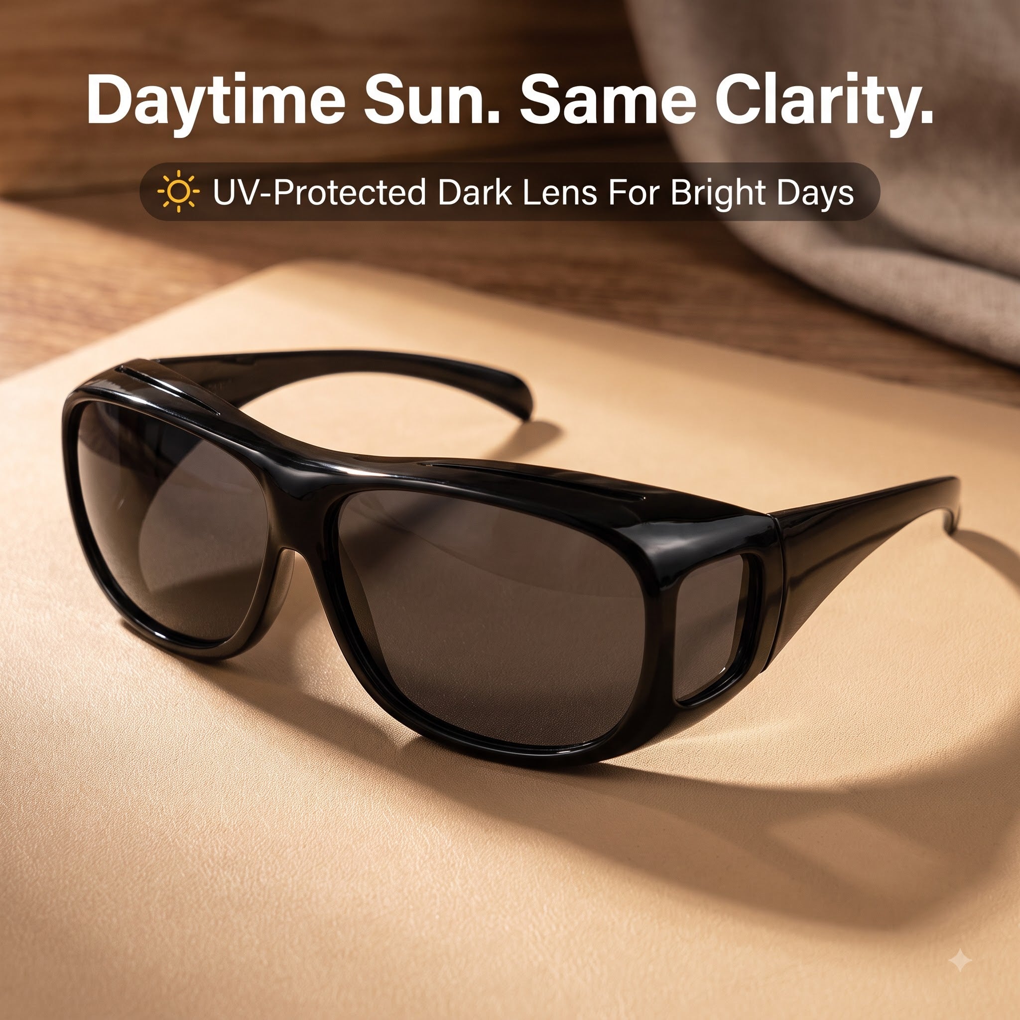 Night Driving Anti-Glare Glasses – Yellow & Black Polarized HD Vision Lens (Pack of 2)