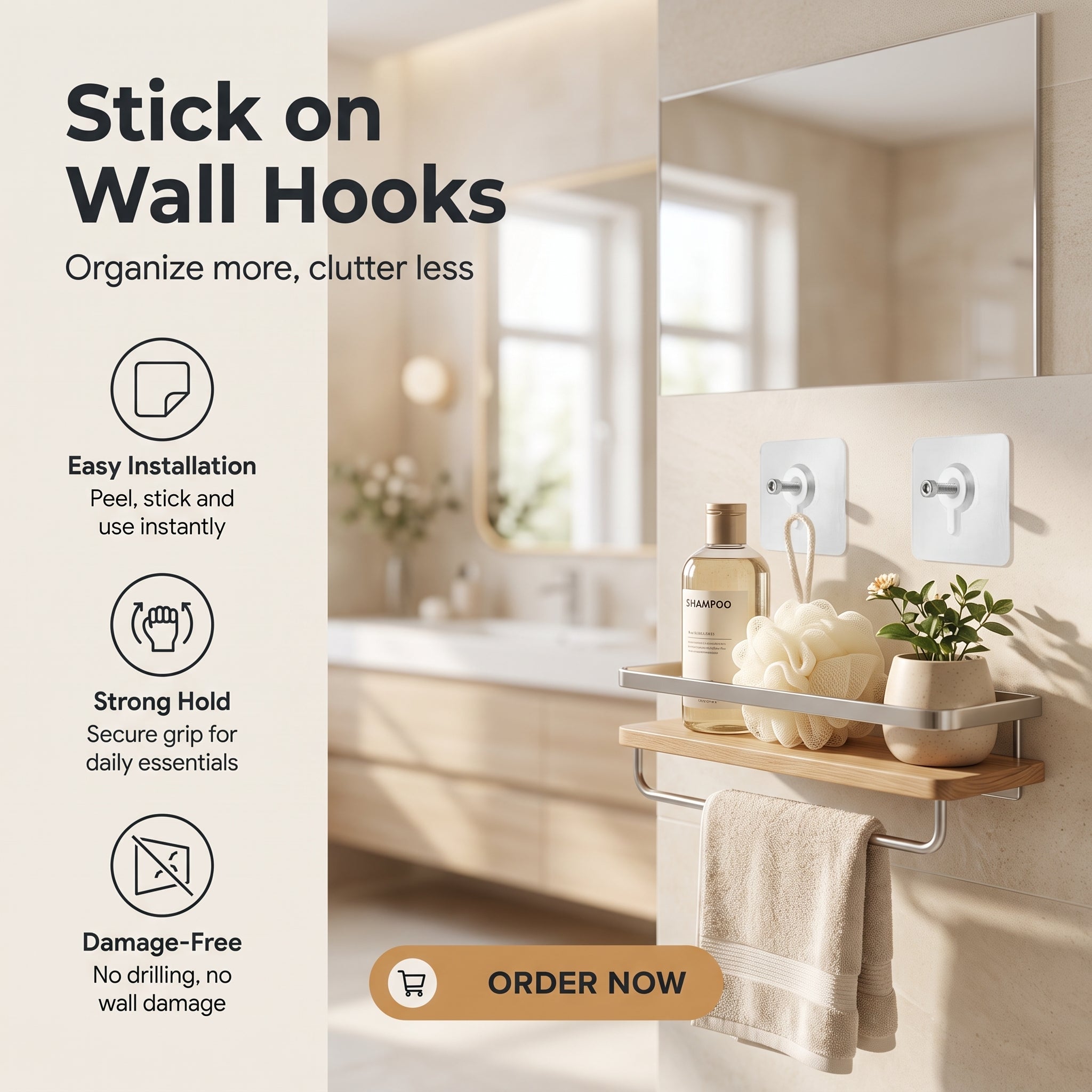 Stick on Wall Hooks