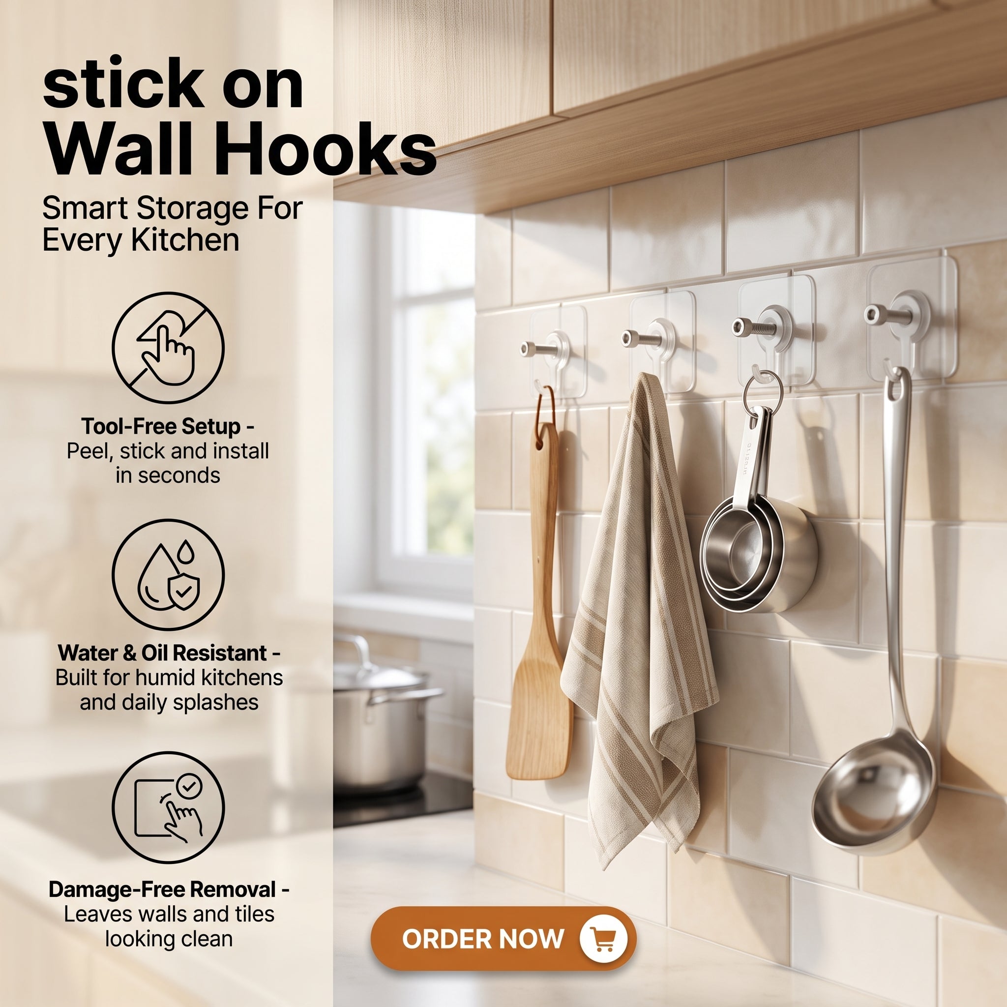 Stick on Wall Hooks