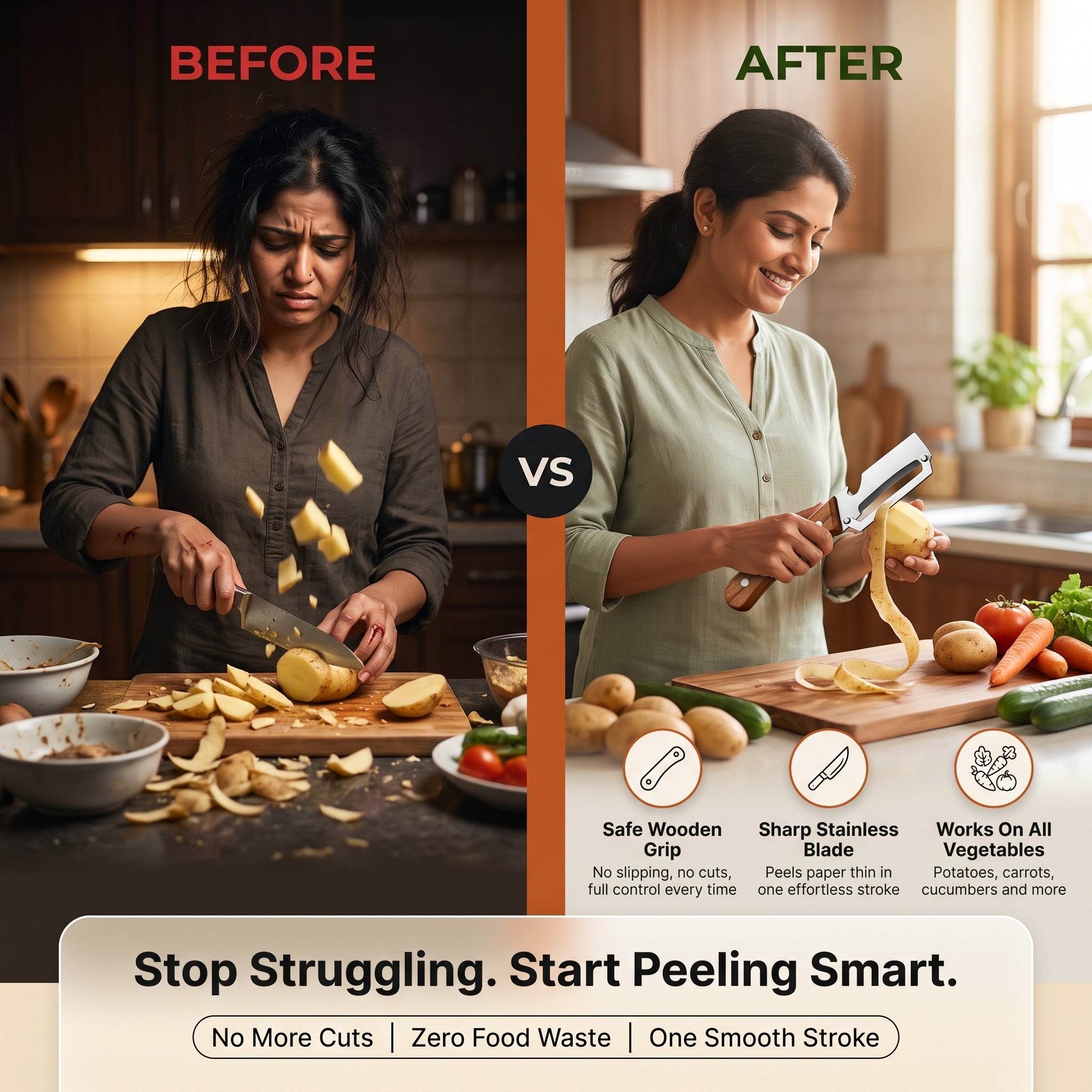 2 in 1 Peeler Knife