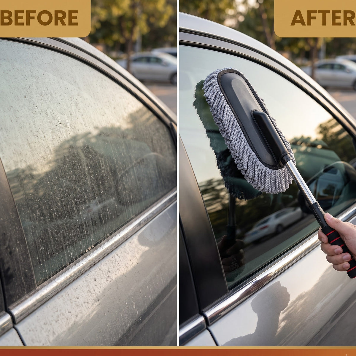 DustPro Brush– Telescopic Microfiber Car Duster with Steel Extendable Handle