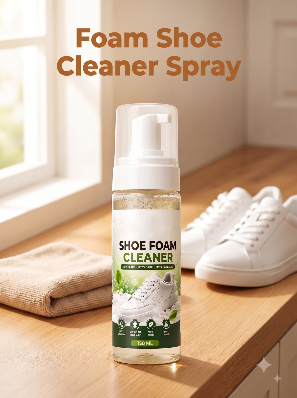 Foam Shoe Cleaner Spray – Stain & Dirt Remover Spray for All Shoes