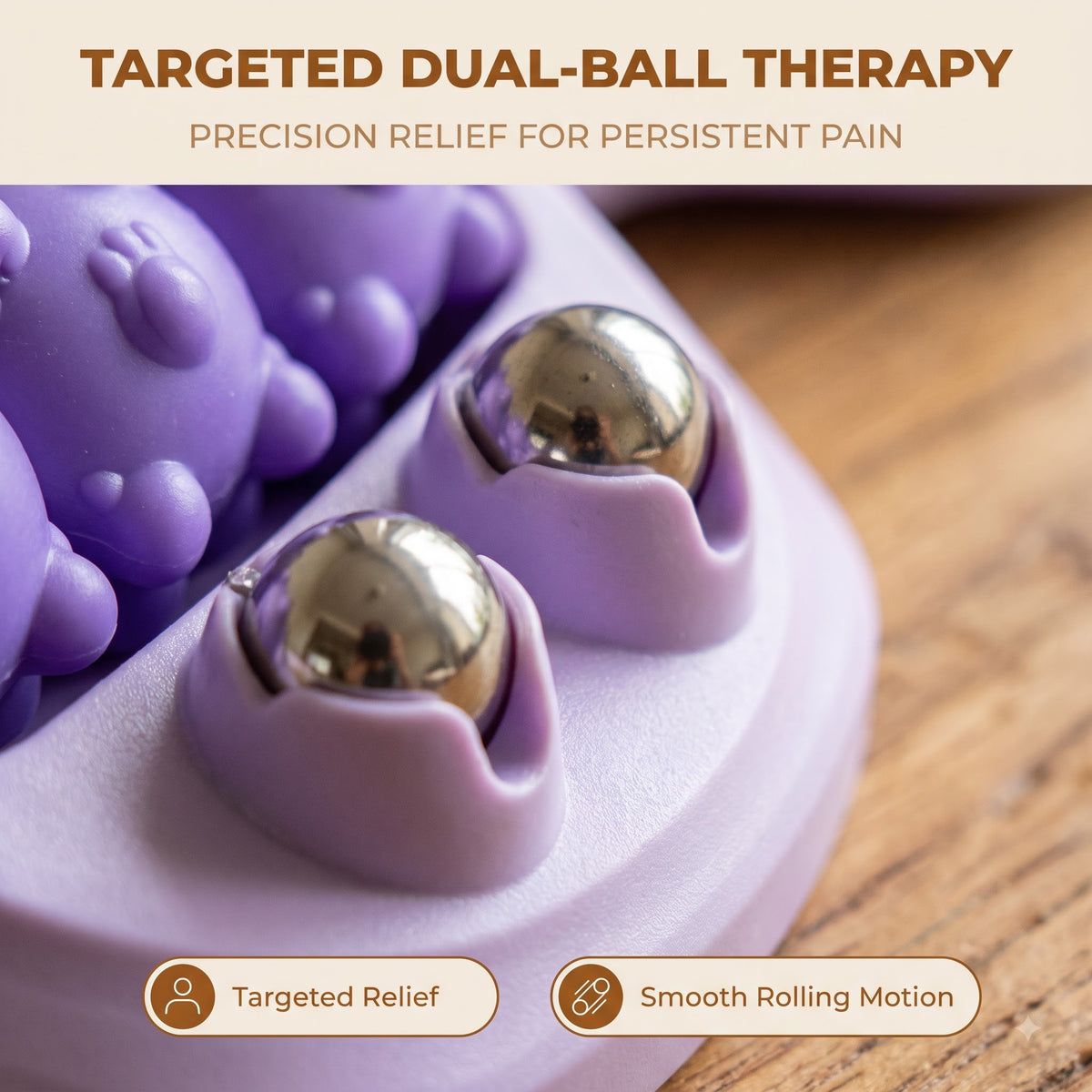 RollaFeet 12-Wheel Acupressure Foot Roller- Plantar Fasciitis & Stress Relief