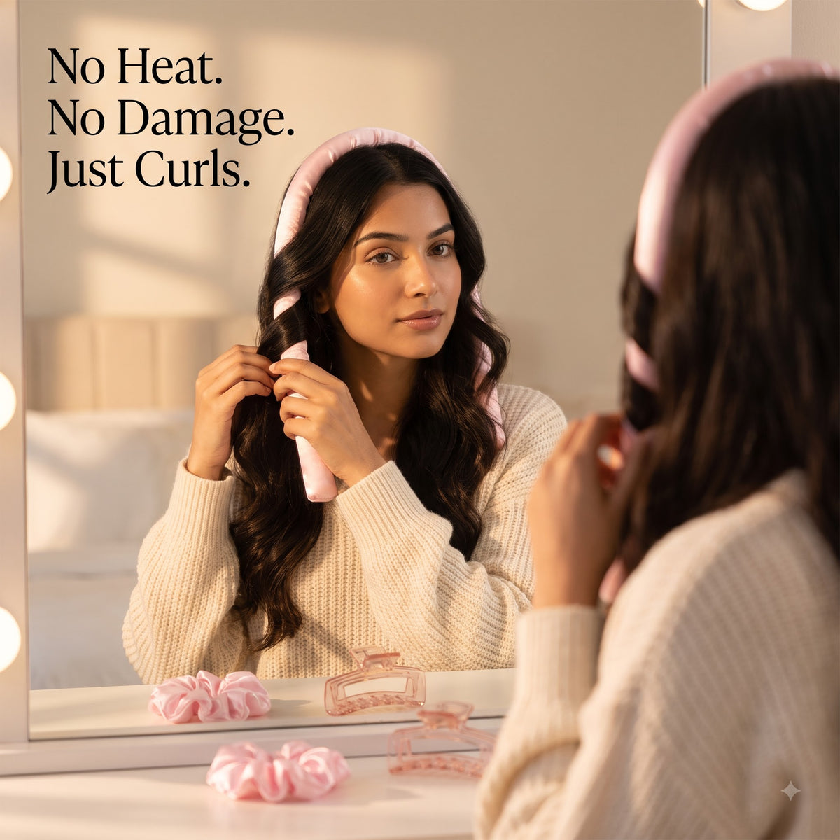 Heatless Curling Rod Set – Pink Edition