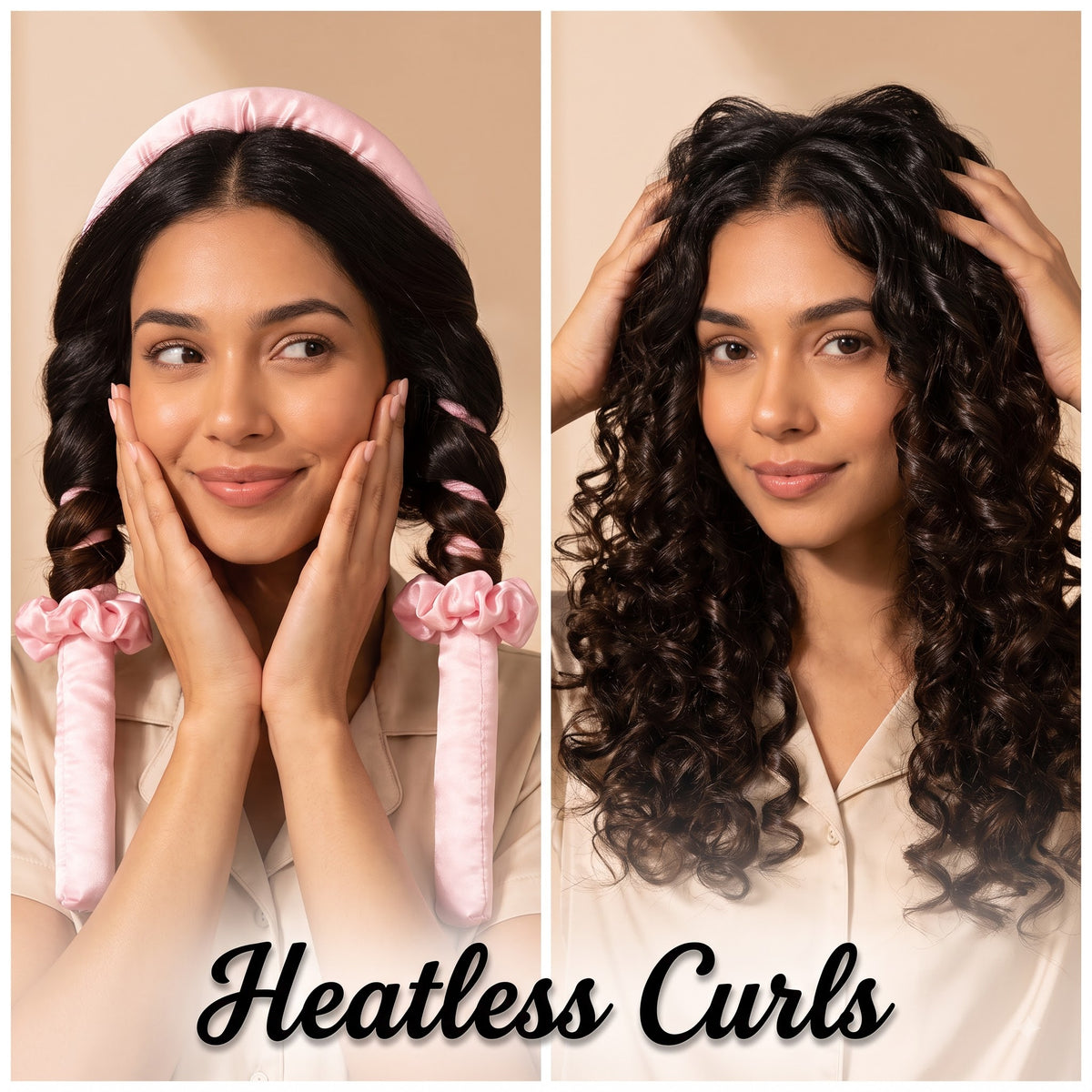 Heatless Curling Rod Set – Pink Edition