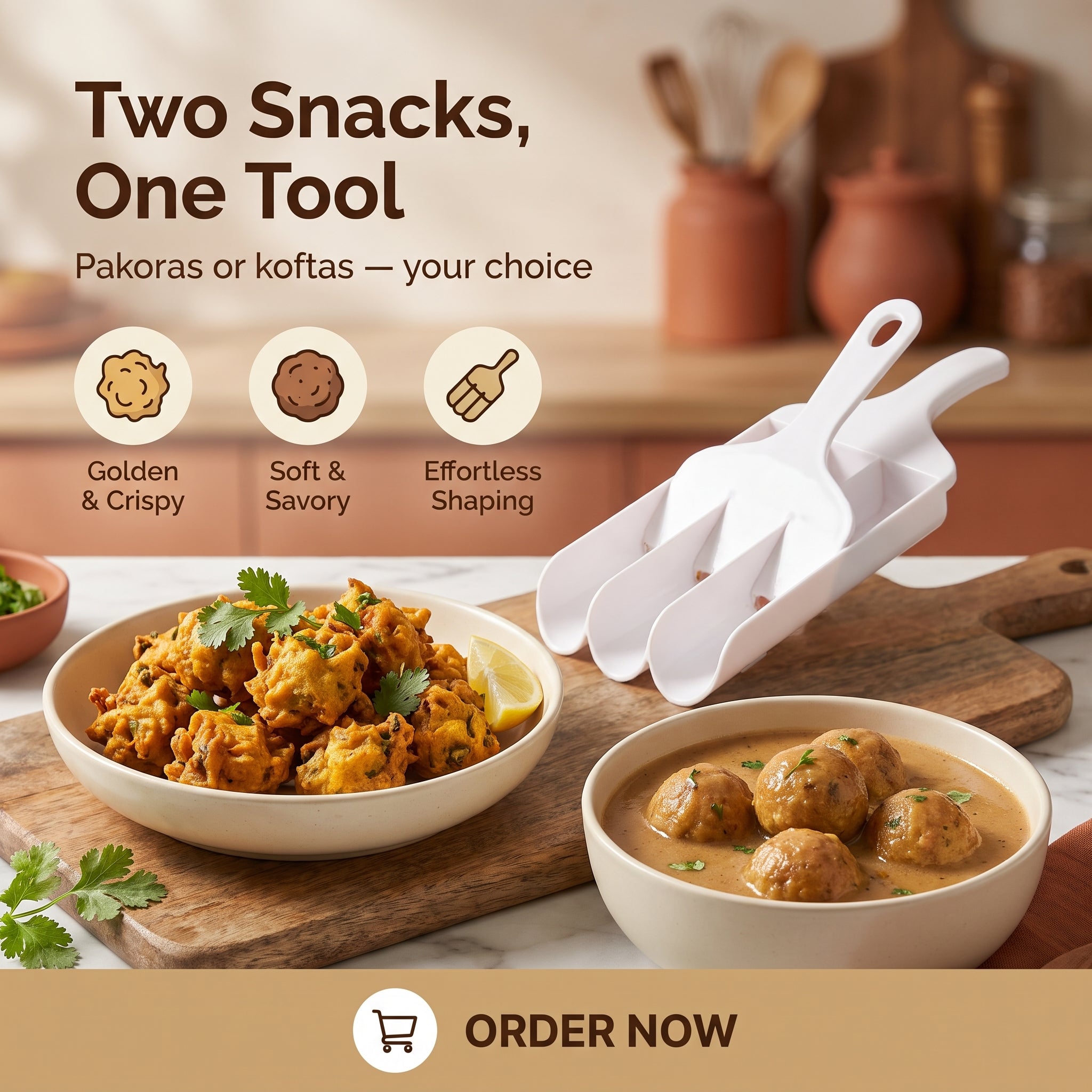 Round Pakora Maker Spoon