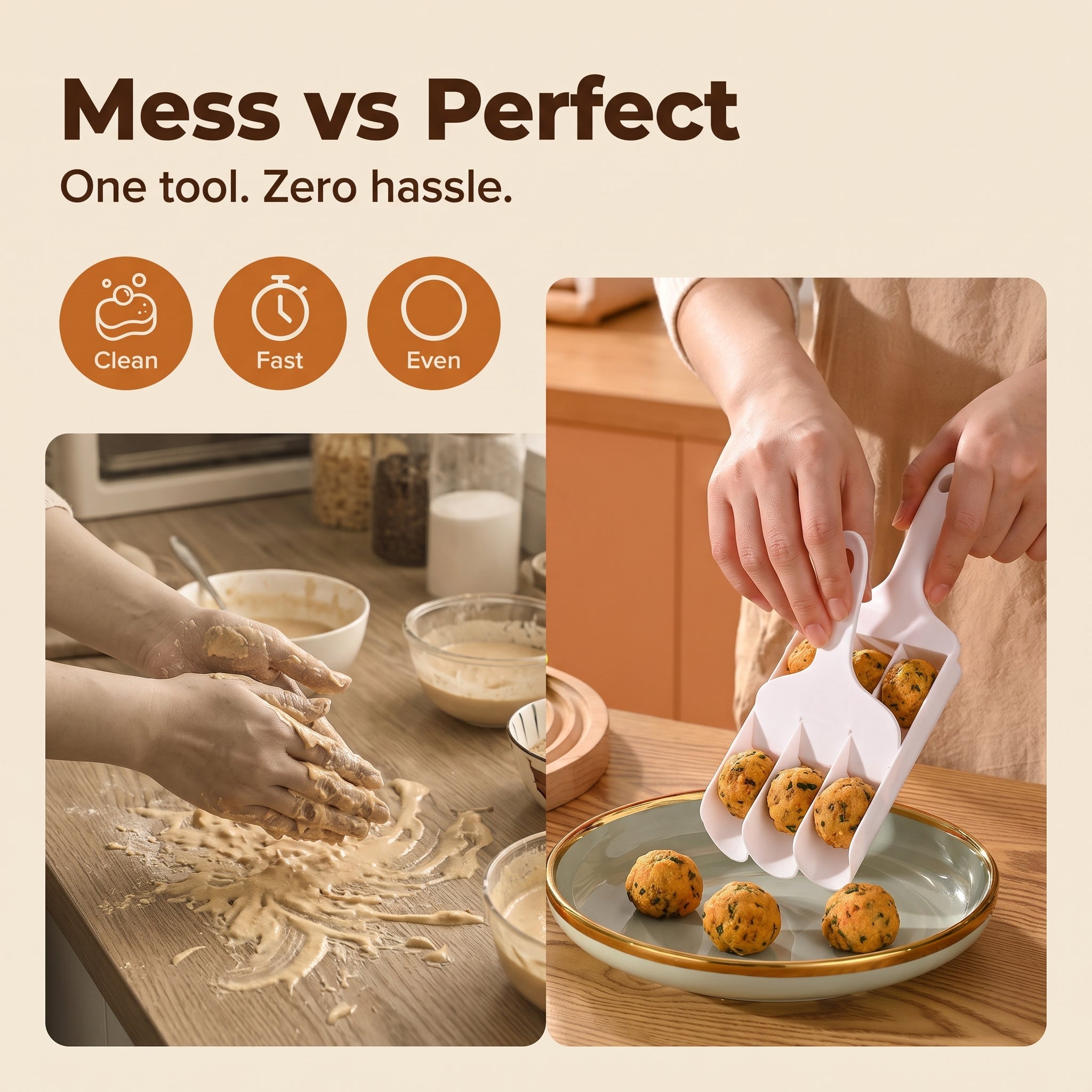 Round Pakora Maker Spoon