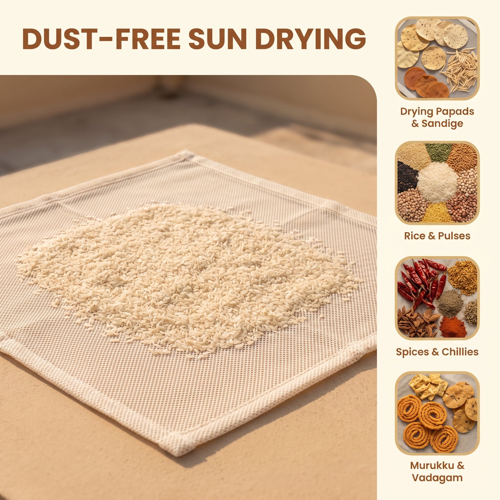 Papad Drying Net Cloth