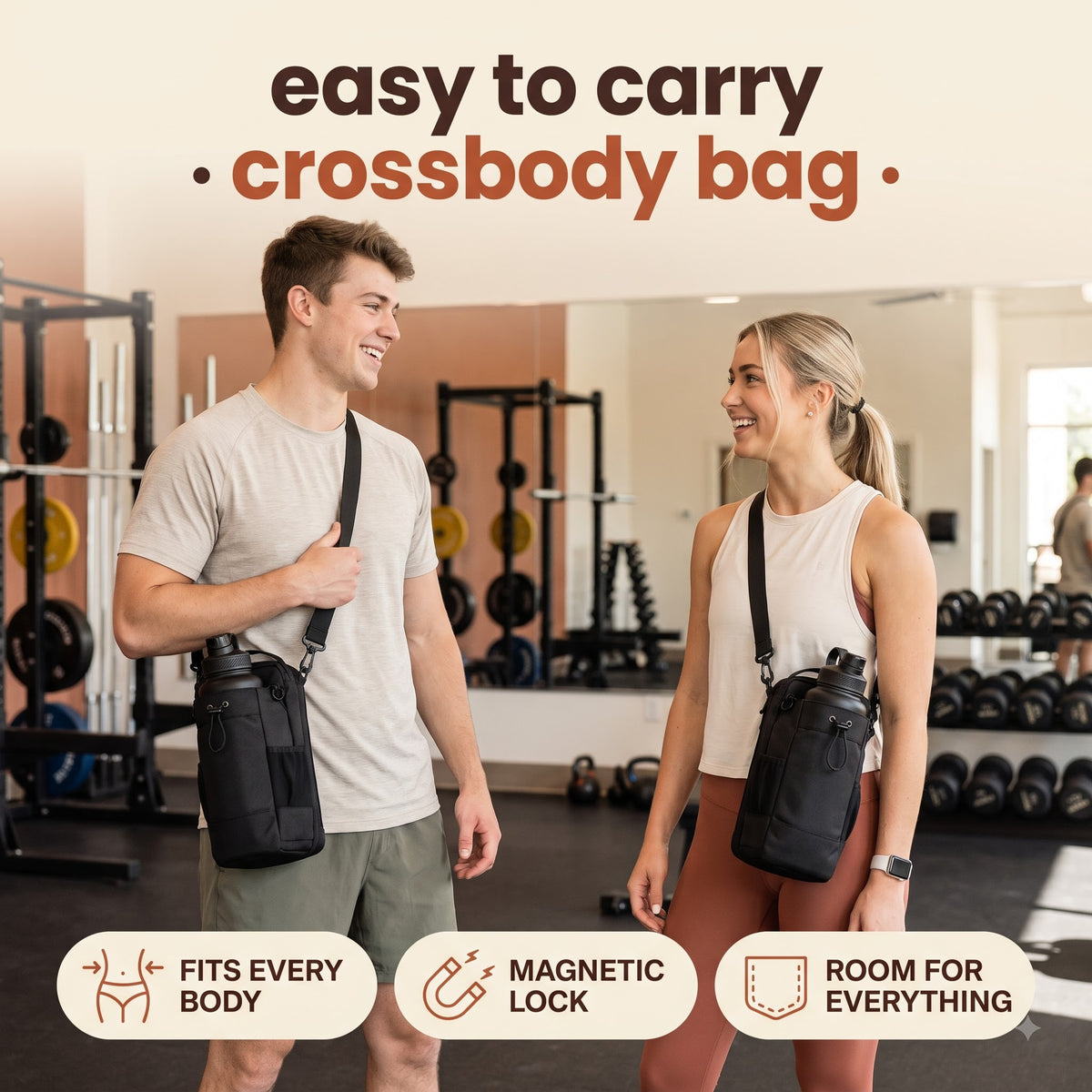 FitMag Pro - Magnetic Crossbody fitness sling bag