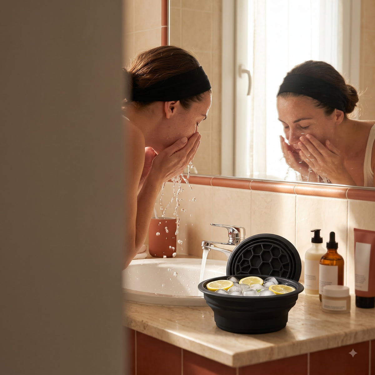 Foldable Face Ice Bowl therapy