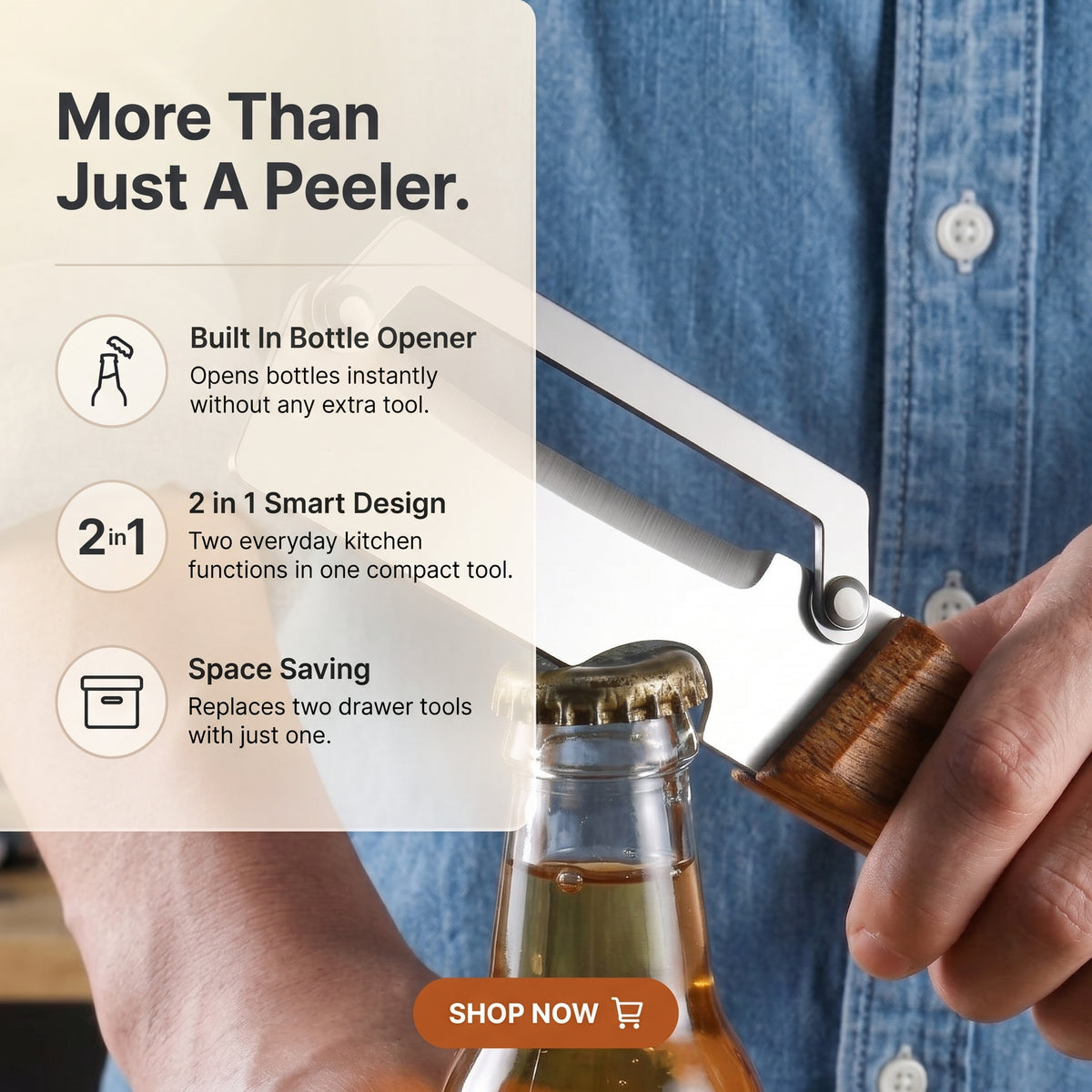 2 in 1 Peeler Knife