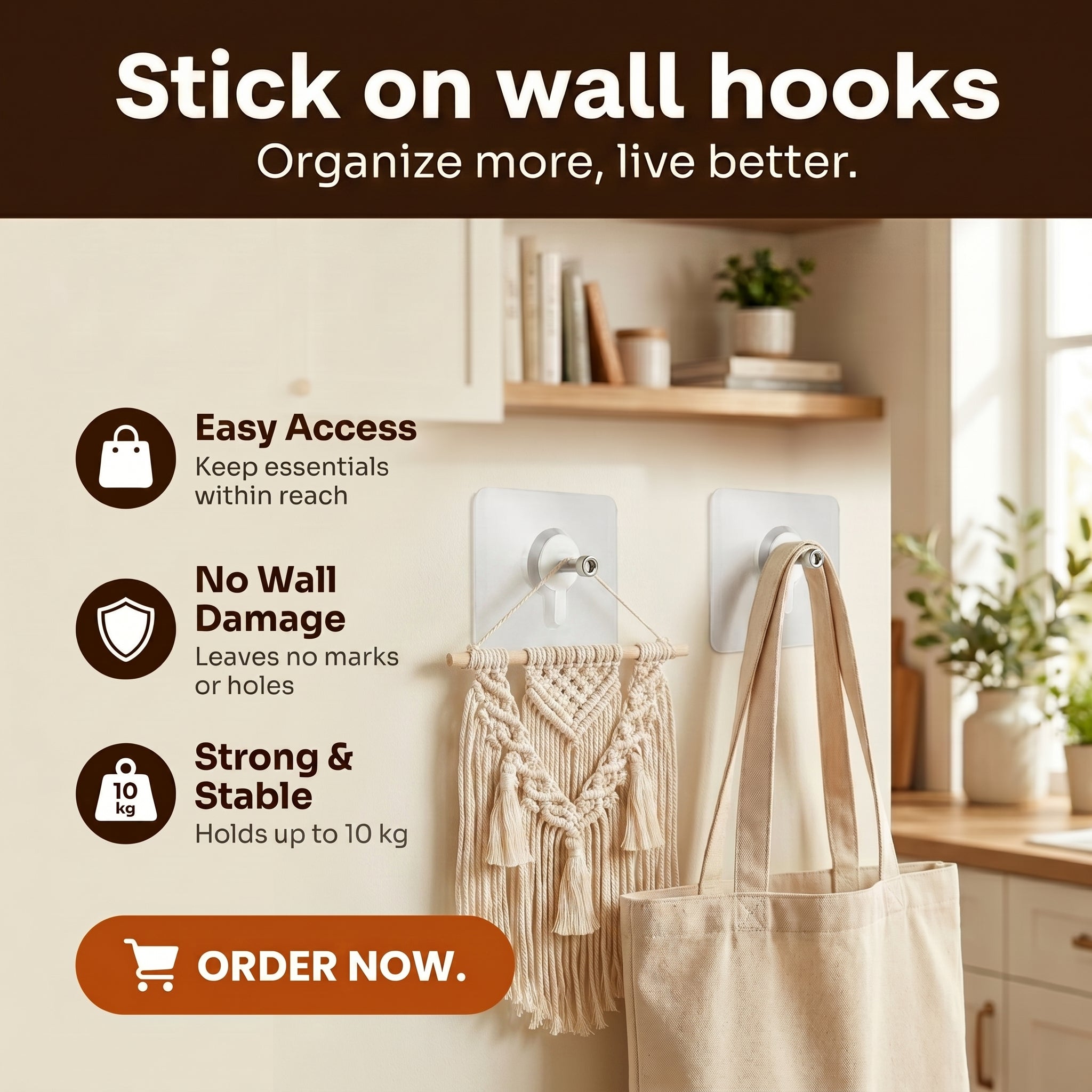 Stick on Wall Hooks